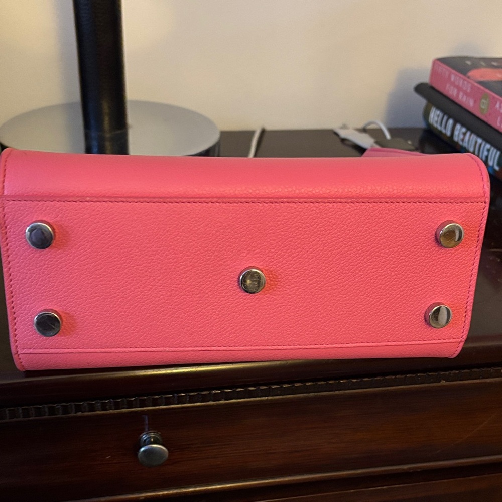 Saint Laurent Nano Sac Du Jour Grained Fuchsia Satchel Bag - Picture 3 of 4